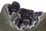 Tall, Amethyst Cluster With Stalactite Formations - Metal Stand #126344-4